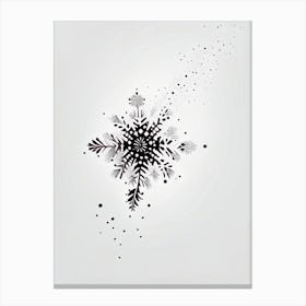 Falling, Snowflakes, Marker Art 2 Canvas Print