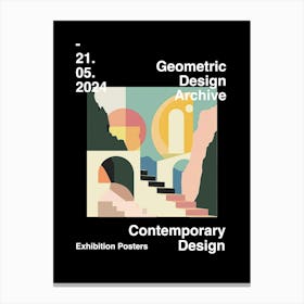 Geometric Design Archive Poster 53 Canvas Print