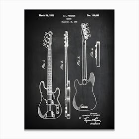 Bass Guitar Patent Print Guitar Print Guitar Art Guitar Blueprint Electric Guitar Patent Guitar Print Patent Print Mg0621 Canvas Print