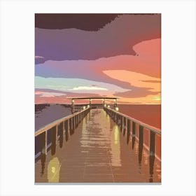 Sunset Pier Canvas Print