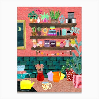 Jungle Kitchen Canvas Print
