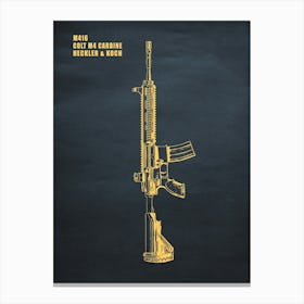 M416 Gun Patten 1 Canvas Print