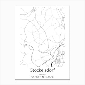 Stockelsdorf,Germany Minimalist Map Toile