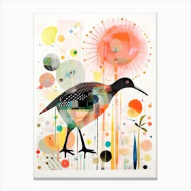 Bird Painting Collage Kiwi 6 Canvas Print