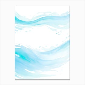 Blue Ocean Wave Watercolor Vertical Composition 107 Canvas Print