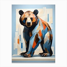 Geometric Bear 3 Canvas Print