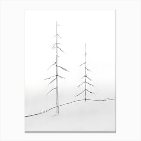 Tree Line Art Stampe su tela