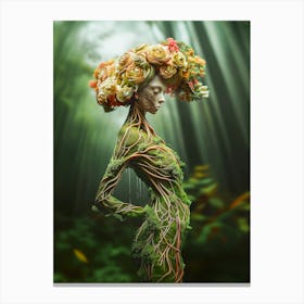 "Mystical Tree Woman: Branches and Roots" Canvas Print