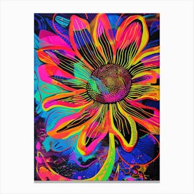 Psychedelic Flower Canvas Print