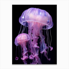 Mauve Stinger Jellyfish Simple Illustration 1 Canvas Print