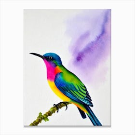 Cuckoo Watercolour Bird Canvas Print
