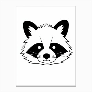 Cute racoon kit, cartoon drawing, Ai Generated Art | Art Board Print