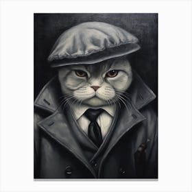 Gangster Cat Scottish Fold 6 Canvas Print