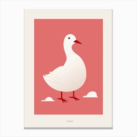 Minimalist Coot 2 Bird Poster Canvas Print