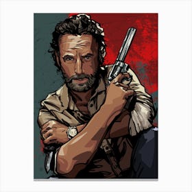 Rick Grimes TWD Canvas Print