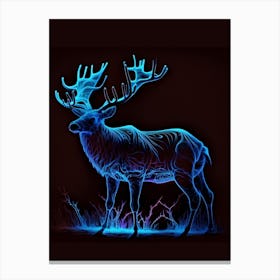 Funny Animal Deer Light Canvas Print