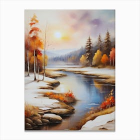 Autumn River 4 Canvas Print