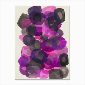 'Purple Pebbles' Canvas Print