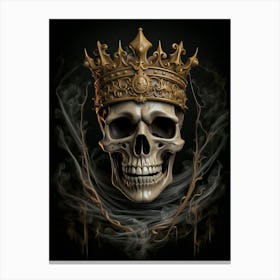 Skull With Crown Canvas Print
