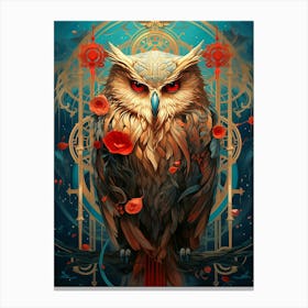 Owl With Red Eyes Canvas Print