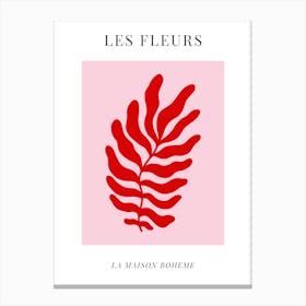 Pink & Red Les Fleurs Canvas Print