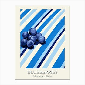 Marche Aux Fruits Blueberries Fruit Summer Illustration 3 Canvas Print