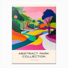 Abstract Park Collection Poster Ueno Park Tokyo 3 Canvas Print