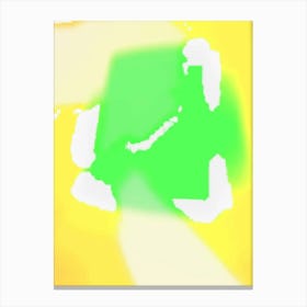 Yellow And Green Painting Canvas Print