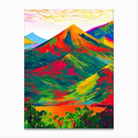Arenal Volcano National Park Costa Rica Abstract Colourful Canvas Print