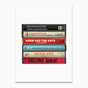 Adam Ant - Music Poster - Albums on Cassette Print Canvas Print