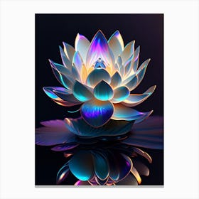 Amur Lotus Holographic 2 Canvas Print