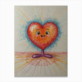 Heart Drawing 12 Canvas Print