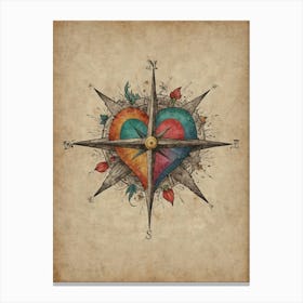 Heart Compass 7 Canvas Print