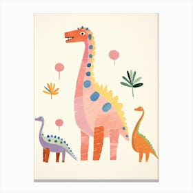 Nursery Dinosaur Family 3 Canvas Print