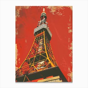 Tokyo Tower Mid Century Modern 1 Canvas Print