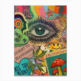 Psychedelic In 2020 Trippy Painting Hippie Psychedelic Art Canvas Print