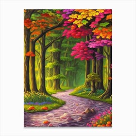 Colorful Forest 1 Canvas Print