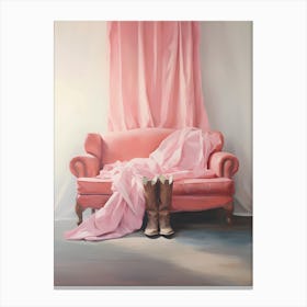 Pink Couch Canvas Print