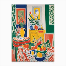 The Dining Room Matisse Style 1 Canvas Print