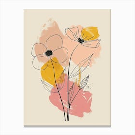 Valencia Flower Market Boho Minimalist Style Canvas Print