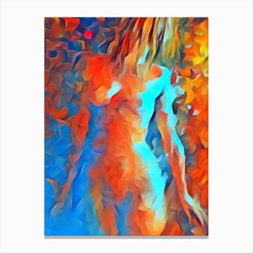 Abstract Nude Woman Painting Canvas Print