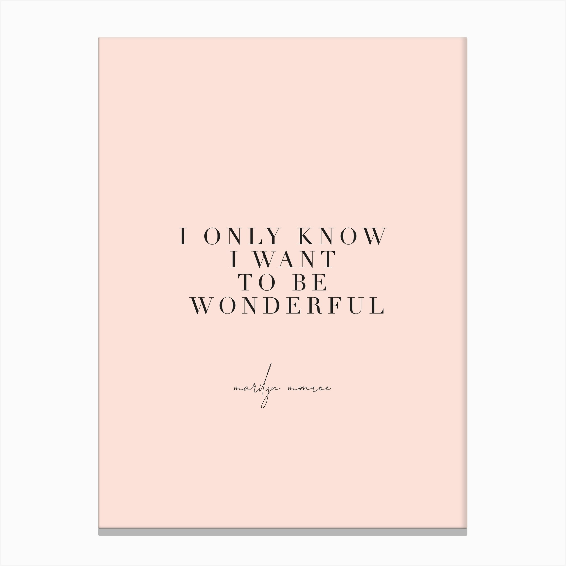 Marilyn Monroe Quote Canvas Print By Girl Visual Fy