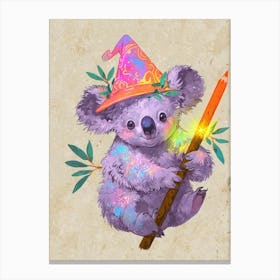 Koala Bear In A Hat Canvas Print