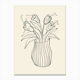 Floral Beige Art Poster_1981643 Canvas Print