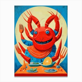 Crab For Dinner Canvas Print