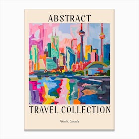 Abstract Travel Collection Poster Toronto Canada 3 Canvas Print