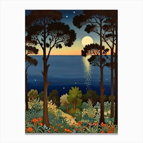 William Morris Moonlight In The Woods 87 Canvas Print