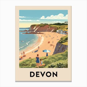 Vintage Travel Poster Devon 3 Canvas Print