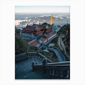 A Pagoda On Top Of Vietnam's Highest Peak Canvas Print