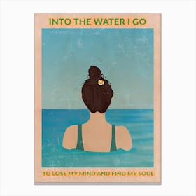 Into The Water Go 1 Canvas Print